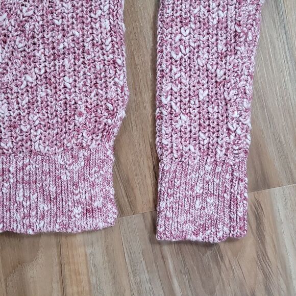 🔹️Abercrombie & Fitch Pink Variegated Knit Oversized Long Sleeve Sweater Medium - Picture 5 of 9